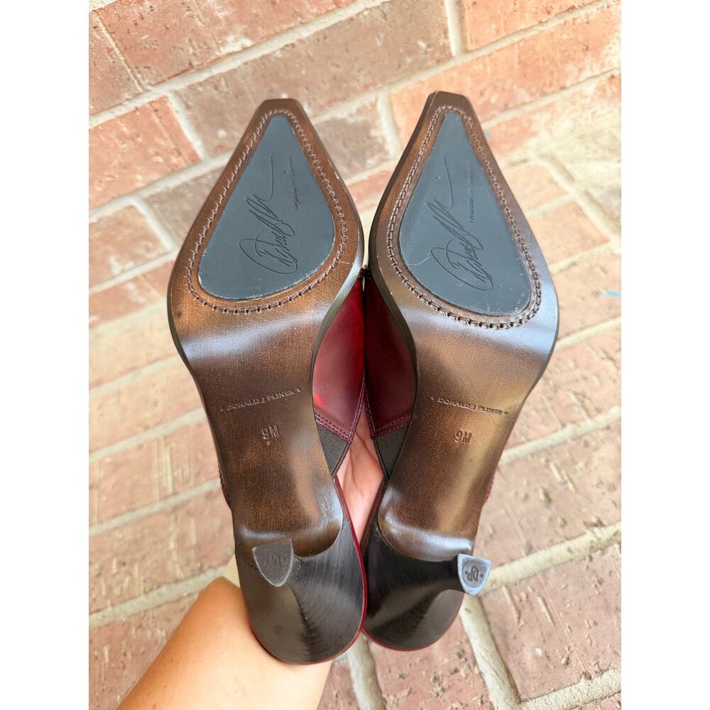 Donald J. Pliner Vintage Red Mules Heels Size 9 New! - Picture 7 of 10